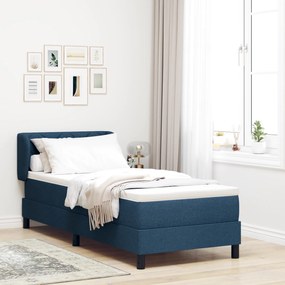 vidaXL Cadru de Pat cu Saltea Albastru 80x200 cm Textil