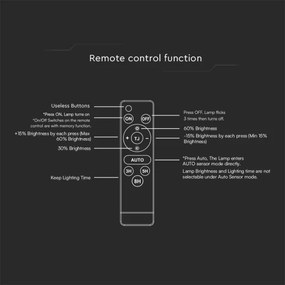 Proiector solar LED cu senzor LED/30W/6,4V 6400K