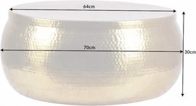 Masuta auxiliara design unicat Orient Storage 70cm, auriu