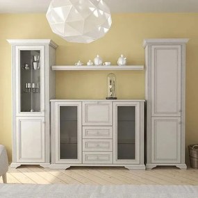 Living Jazz cu Comoda Bar, Pin Argintiu, 313 CM