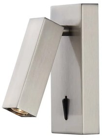 Aplica de perete cu reader LED, Tarifa nickel satinat MA-6071