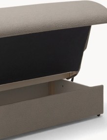 Canapea extensibilă cu 3 locuri și spațiu de depozitare Nubi 140 cm - bouclé bej Quelle 16