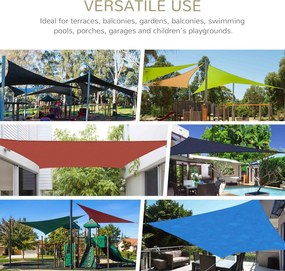 Outsunny Cort Parasolar Dreptunghiular pentru Exterior cu Protecție UV Respirabil cu Frânghii de Fixare, 3x4 m, Bej | Aosom Romania