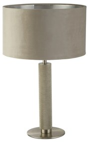 Veioza/Lampa de masa design decorativ London argintiu/taupe