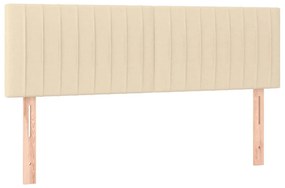 vidaXL Tăblii de pat, crem, 144x5x78/88 cm, textil