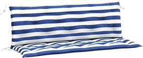 vidaXL Perne bancă, 2 buc., 150x50x7 cm dungi albastre și albe, oxford
