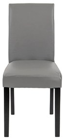 Scaun de sufragerie din piele Kelly, gri