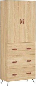 vidaXL Dulap înalt, stejar sonoma, 69,5x34x180 cm, lemn compozit