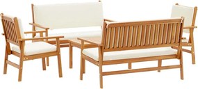 vidaXL Set de canapele pentru grădină 5 pcs Maro Lemn Solid de Acacia