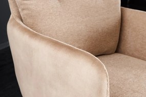 Set de 2 scaune pivotante BIG GEORGE sampanie bej