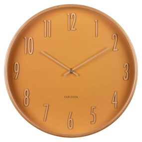 Karlsson 5996YE design ceas de perete galben, diametru 40 cm