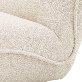 Fotoliu pivotant elegant design LUX Relax, boucle crem 115729 HZ