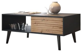 Măsuță de cafea WILLOW 46x104 cm negru/maro