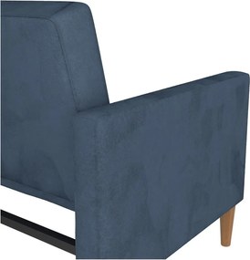 Canapea albastră extensibilă cu tapițerie din catifea 207 cm Lilly – Støraa