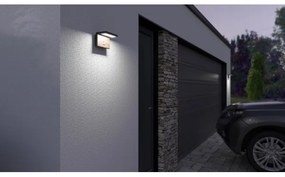 Aplică LED de exterior cu senzor NATURA LED/12W/230V 4000K IP54 maro/antracit