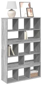 vidaXL Bibliotecă, gri sonoma, 100x33x156,5 cm, lemn prelucrat