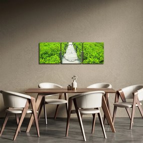 Tablou - poteca din lemn (cu ceas) (90x30 cm)