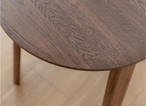 Măsuță lemn masiv nuc rotundă Monte finisaj Ø51×44 cm