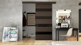 Uși glisant de interior Orenia V (choco + negru lacobel). 1059169