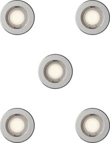 Philips - Set 5x spoturi încastrate PERIDOT 1xGU10/7W/230V argintiu