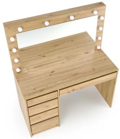 Masă de toaletă Hollywood XL, stejar artisan