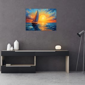 Tablou pe sticlă - Sailboats (70x50 cm)