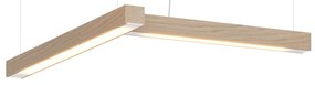 Lampă suspendată LED40 în forma de L, mai multe variante - TUNTO Model: stejar
