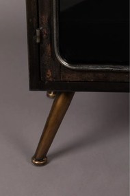 Vitrină neagră din metal 60x100x35 cm Denza – Dutchbone