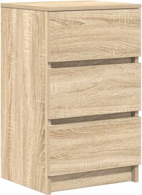 vidaXL Noptiera cu 3 sertare Stejar Sonoma 39x35x65 cm
