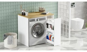 Dulap pentru mașină de spălat Saly White andWalnut