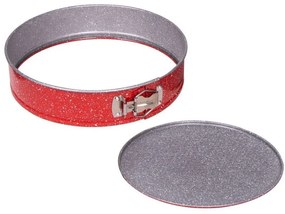 Tava cu fund detasabil Oliver Voltz OV51223RB18, 18x6.8cm, Finisaj marmura, Rosu