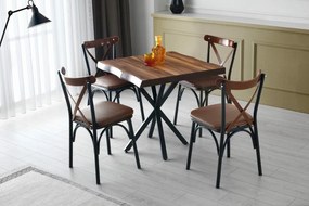 Set de scaune de sufragerie Ekol Brown, 4 buc.