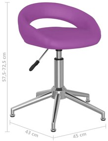 Scaun de birou pivotant, violet, piele ecologica 1, Violet