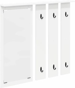 vidaXL Răcător de paltoane montat pe perete Alb 84 x 10 x 80 cm