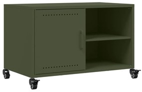 846672 vidaXL Dulap TV, verde măsliniu, 68x39x43,5 cm, oțel