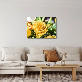 Tablou pe sticlă cu trandafir (70x50 cm)