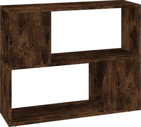 vidaXL Bibliotecă/Separator de cameră, stejar fumuriu, 80x24x63 cm