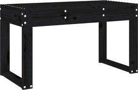 vidaXL Bancă de grădină, negru, 80x38x45 cm, lemn masiv de pin