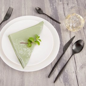 Tacâmuri negre din oțel inoxidabil 24 buc. – Orion