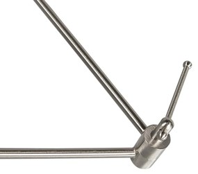 Lampă suspendată din oțel cu abajur 35 cm gri deschis reglabilă cu 2 lumini - Blitz