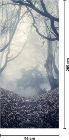 Fototapet pentru ușă - Pădurea în ceață (95x205cm)