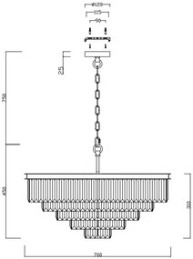 Candelabru design elegant REVERO MYMOD085PL-12BS
