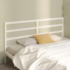 Tablie de pat, alb, 206x4x100 cm, lemn masiv de pin Alb, 206 x 4 x 100 cm, 1