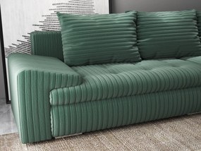 Colțar extensibil dumonde cu ladă de depozitare si sezut confortabil din spuma high-density, Leonardo Ambience Verde 260x185 cm II