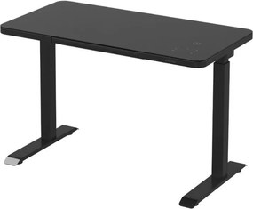 Viva Joy, Birou reglabil cu blat de sticlă securizată șu panou de control tactil, încorporat - Negru