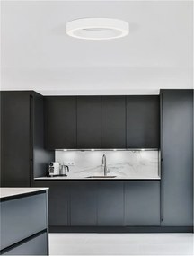 Lustra LED aplicata design modern OPAL 50W alba