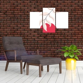 Tablou - Abstracție florală roz N⁰2 (90x60 cm)