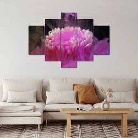 Tablou cu floare în fum roz (150x105 cm)