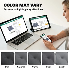 Outsunny Pernă de Grădină Modernă pentru Ședere în Exterior cu 6 Curele, Pernă Căptușită din Bumbac și Poliester, pentru Canapele Balanțe Bănci, 100x98x8 cm, Gri Închis | Aosom Romania