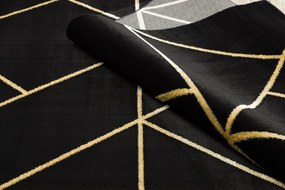 Exclusiv EMERALD covor 1012 glamour, stilat, geometric negru / aur - SECUNDAR-COTATI PRODUSUL
